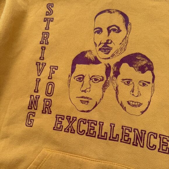 VTG 80s Russell Athletic MLK JFK RFK Hoodie Sweatshirt USA Civil Rights Rare L - Picture 3 of 9
